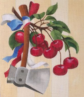 HO1394 July 4th Cherries 7.5 x 9.0, 18 Mesh