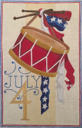 HO1395 July 4th Drum 10.75 x 7, 18 Mesh