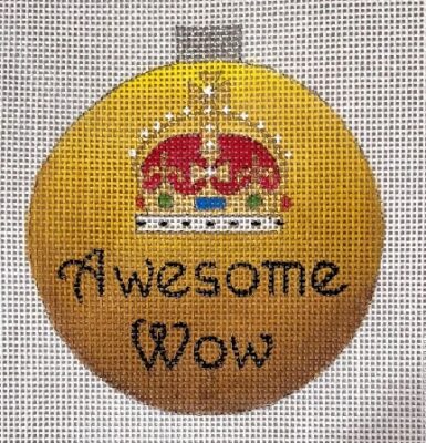 HO1804 AWESOME WOW ORNAMENT 3.5" D