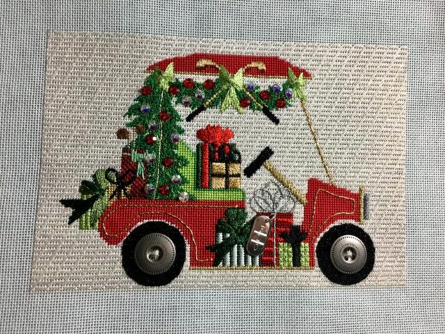 CHRISTMAS GOLF CART-Linda Kipila Diliplane