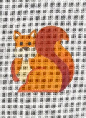 HO2360 Orange Squirrel Oval Ornament