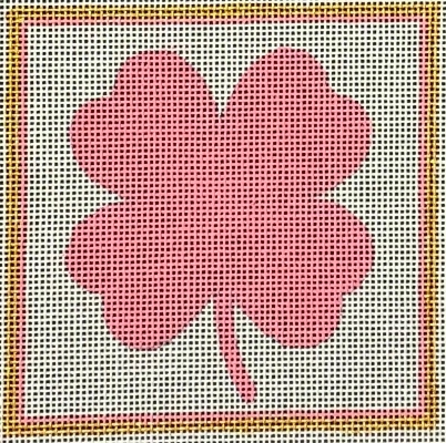 HO2446 Square Pink Clover Coaster