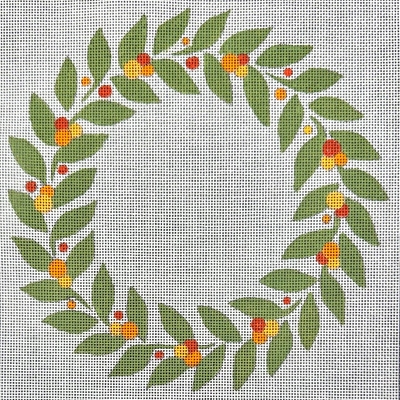 HO2453 Wreath Orange Berries