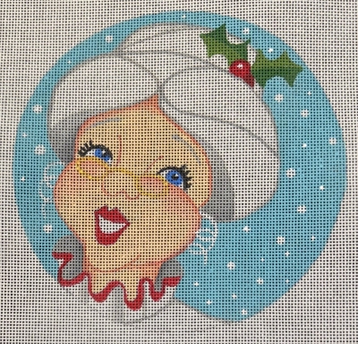 HO2499 Mrs Santa Round Ornament