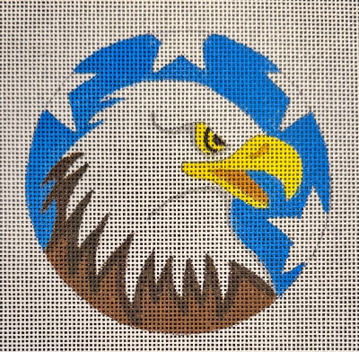 HO2767 AMERICAN EAGLE ROUND ORNAMENT