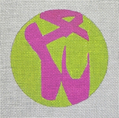 HO2779 LILAC BALLET SHOES ROUND ORNEMENT