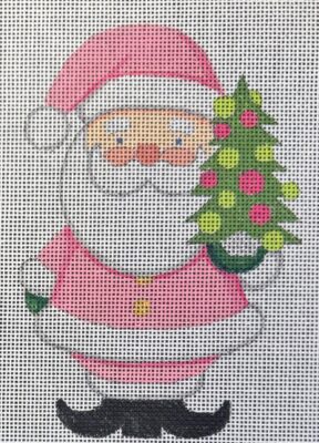 HO2802 PINK SANTA WITH TREE