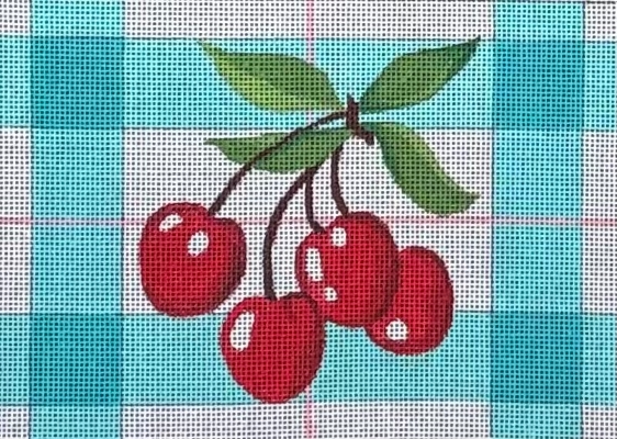 HO2830 CHERRY TEAL PLAID RECTANGLE