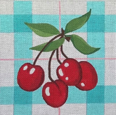 HO2832 CHERRY TEAL PLAID LARGE SQUARE