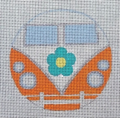 HO2846 VINTAGE ORANGE BUS ORNAMENT