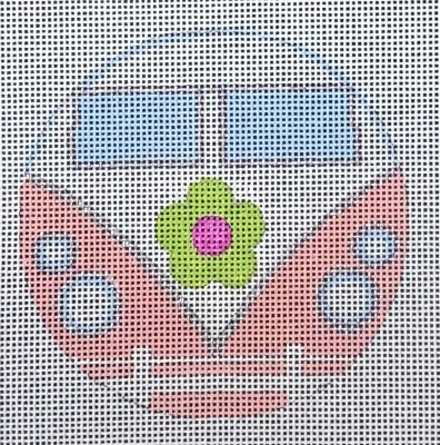 HO2847 VINTAGE PINK BUS ORNAMENT