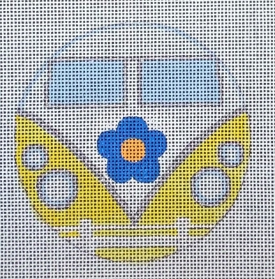 HO2848 VINTAGE YELLOW BUS ORNAMENT