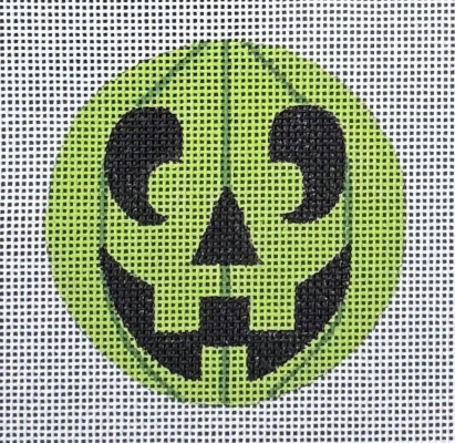 HO2906 GREEN PUMPKIN ROUND ORNAMENT