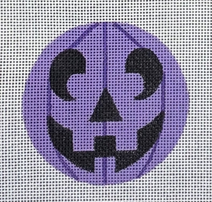 HO2098 PURPLE PUMPKIN ROUND ORNAMENT