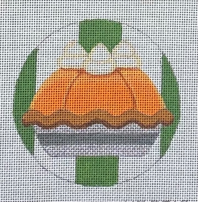 HO2912 PUMPKIN PIE ROUND ORNAMENT