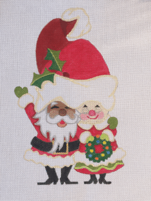 HO1302 SANTA COUPLE WITH BLACK SANTA