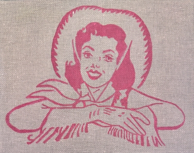 HO2824 PINK COWGIRL SMALL RECTANGLE